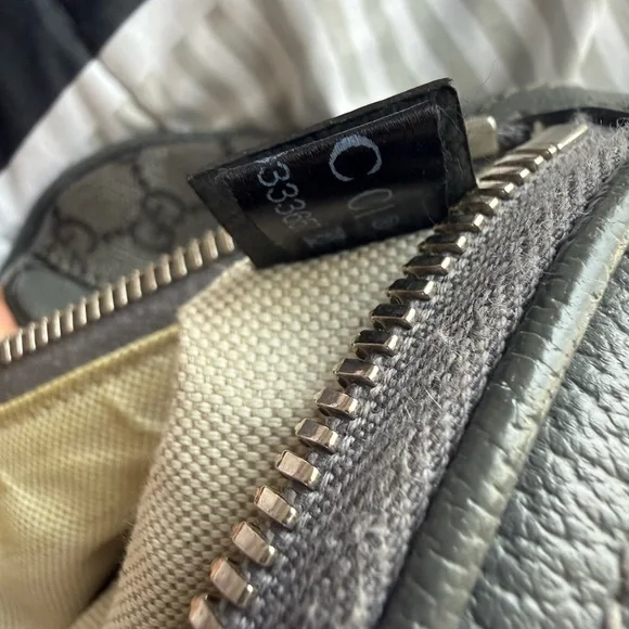 Gucci Black GG Logo Monogram Shoulder Bag
